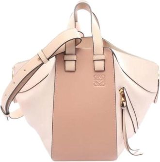Loewe Pre-owned Handbags, female, Pink, Size: ONE SIZE Pre-owned Leather Handbag