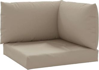 vidaXL Cojines Para Palets 3 Unidades Tela Oxford Gris Taup&eacute; Vidaxl