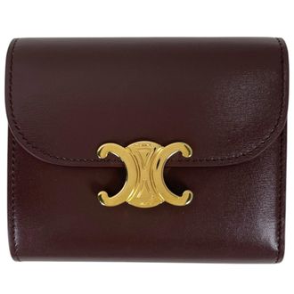 Celine Brown Leather Wallet (Tri-Fold) (Pre-Owned)