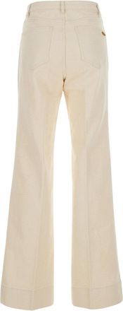 Michael Michael Kors Womens High-Waisted Jeans White Denim