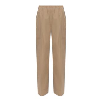 Moncler Wide Trousers, female, Beige, Size: 2XS Wide-leg Trousers