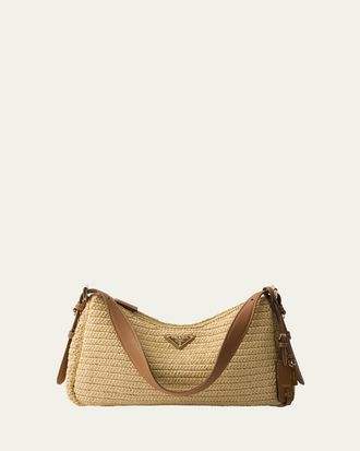 Prada Zip Crochet Shoulder Bag