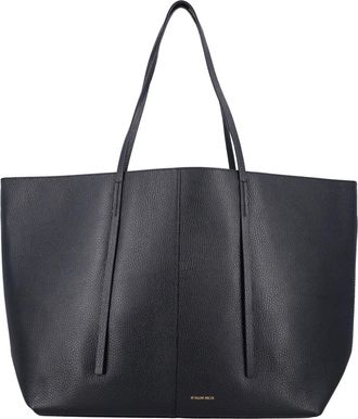 By Malene Birger Abilla Leren Tote - Dames - Shoppers - Zwart - ONE Size - Leer - Tassen