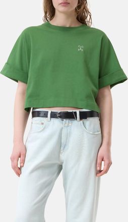 Closed Cropped T Shirt In Matcha Green