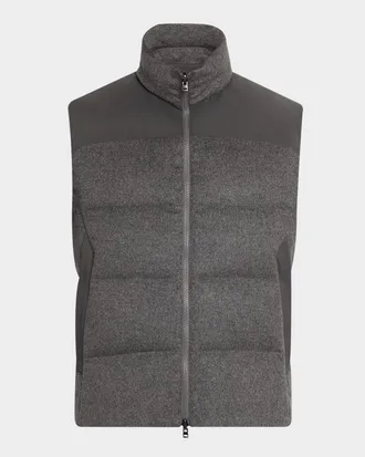 Sease Men & apos;s Insulated Cashmere Reversible Vest