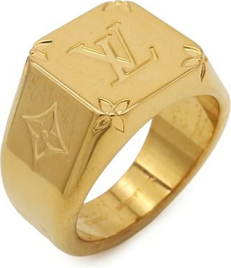 Louis Vuitton Gold Gold Plating Band Ring (Pre-Owned)