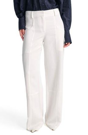 TWP Chrystie Street Wide Leg Linen Blend Utility Pants in White at Nordstrom Rack, Size 10