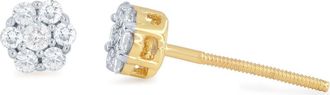 LuvMyJewelry Meadow 0.15 Ct TW Lab Grown Diamond Cluster Studs 14K Gold Earrings in 14K Yellow Gold at Nordstrom