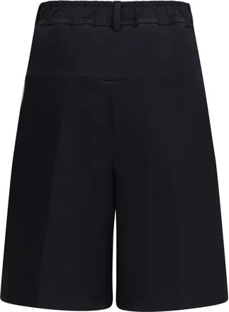 GCDS Mens Black Cotton Bermuda Shorts