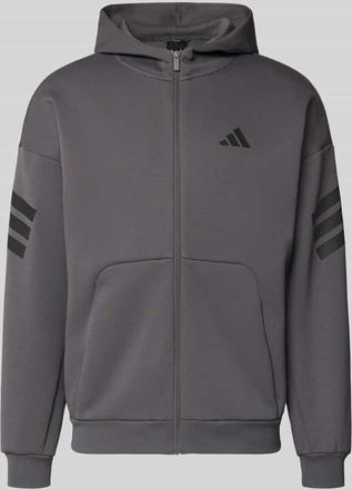 adidas Sweatjacke mit Kapuze in Anthrazit, Größe XXL