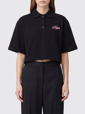 Msgm Polo crop in cotone con logo