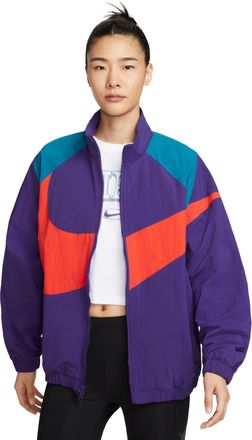 Nike (WMNS) Nike Oversized Woven Jacket Court Purple Green Abyss Picante Red HV4108-547