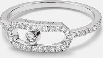 Messika Move Uno 18kt white gold ring with diamonds