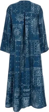 Momoni Womens Long Dress Garcia Blue Silk