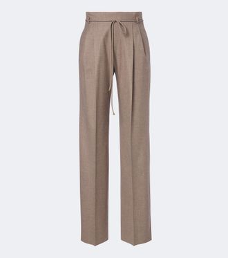 Max Mara Pantalones rectos en mezcla de cachemir