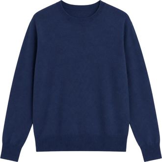 KANGRA Boat-neck Knit - Dames - Ronde hals truien - Blauw - S - Wol - Truien & Vesten