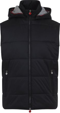 Kiton Black Sleeveless Polyester Jacket-Uomo