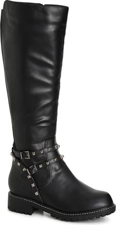 City Chic Womens Knee Boots - Kira, Black, 10 UK Wide