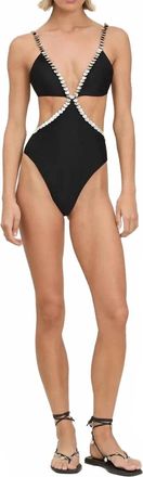 Devon Windsor Jacquelyn Full Piece Bikini In Black Shell