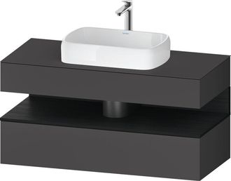 Duravit Duravit - Qatego Consola Mueble Bajo Lavabo, 1 Extra&iacute;ble, 1 Caj&oacute;n