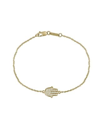 Nephora 14K 0.17 Ct. Tw. Diamond Hamsa Bracelet