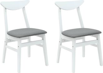 vidaXL Sillas De Comedor 2 Uds. Madera De Caucho S&oacute;lido Vidaxl