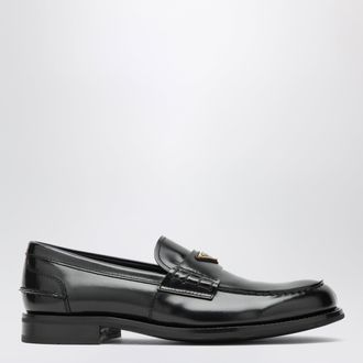 Prada Mocassini in pelle spazzolata neri