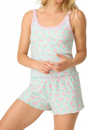 PJ Salvage Secret Garden Pajama Camisole Top In Mint