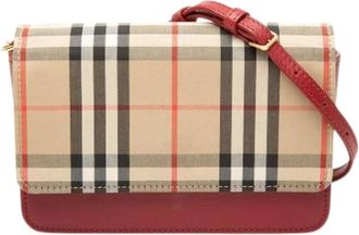 Burberry Borsa a tracolla Pre-owned in tela - - Pre-owned - Donna - Rosso - ONE SIZE