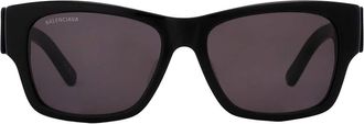 Balenciaga Grey Square Unisex Sunglasses BB0262SA 001 56