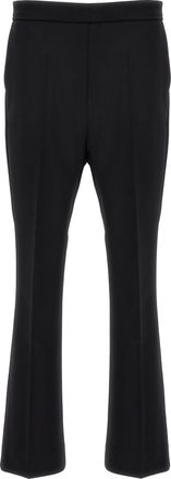 Max Mara Black Virgin Wool Cropped Womens Pants