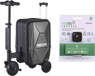 Pursonic Smart Travel Bundle - Electric Scooter Luggage with Air Tag Tracking for Smooth, Safe Journeys