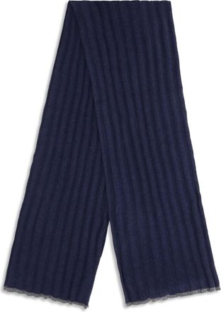 Brunello Cucinelli Mens Cashmere Scarf Navy Kashmir-Capra Hircus Kashmir/capra Scarfs