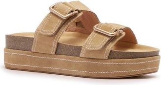 FRANKiE4 Bennett Platform Sandal in Barley Suede at Nordstrom, Size 8.5