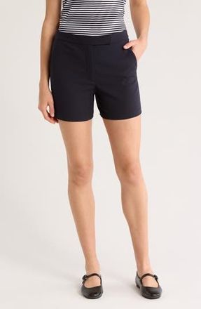 Theory Waist Tab Cotton Blend Shorts in Dark Navy at Nordstrom Rack, Size 10