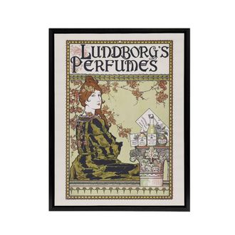 Artery8 Louis Rhead Lundborgs Art Nouveau Vintage Advert Framed Canvas Art in Green | Size: W24 x H32