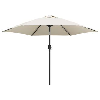 vidaXL Sombrilla Con Palo De Acero Blanca Arena 3 M Vidaxl