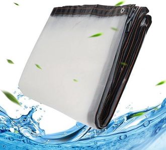 OEM Lona Transparente Con Ojales Perforados, Impermeable, 3 X 3 M, Lona De Pl&aacute;stico Con Cuerda De Sujeci&oacute;n Para Camping, Caseta De Perro, Techo