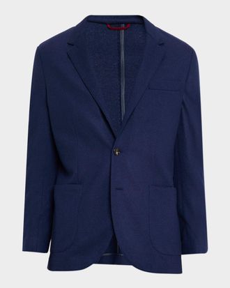Brunello Cucinelli Men & apos;s Cashmere Jersey Patch-Pocket Blazer