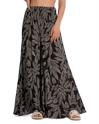 Elan Cartagena Print Palazzo Pants In Black