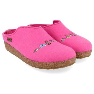 Haflinger Grizzly Pistengl&uuml;ck Hausschuhe - Unisex | rosa