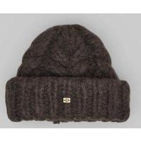 Ganni Handknit Cable Beanie