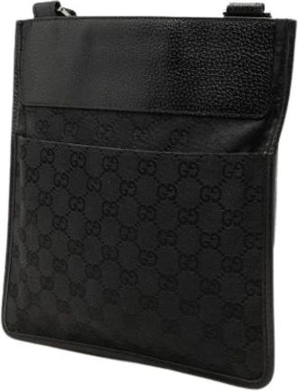 Gucci Pre-owned Vintage Crossbody Bag - Dames - Vintage Schoudertas - Zwart - ONE Size - Leer - Vintage