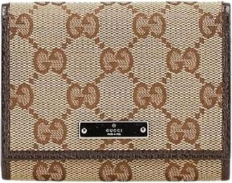 Gucci Pre-owned Wallets, female, Beige, Size: ONE SIZE Pre-owned Canvas wallets