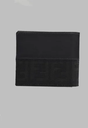Fendi FF Bifold with Jacquard Band Wallet - Black