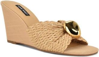 Nine West Nessla Wedge Sandal in Light Natural at Nordstrom, Size 8.5