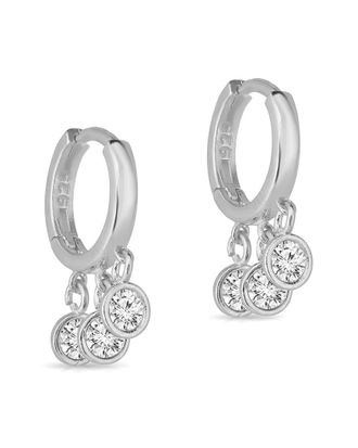 Sphera Milano 18K Over Silver Cz Hoops
