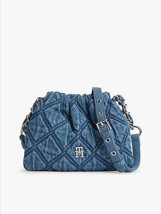 Tommy Hilfiger Bolso mensajero vaquero acolchado con monograma