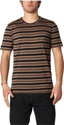 Paolo Pecora t-shirt - Heren - T-shirts - Bruin - S - Linnen - Tops