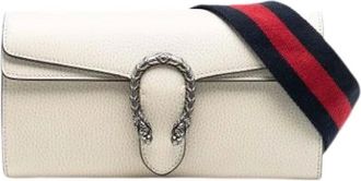 Gucci Pre-owned Clutches, female, White, Size: ONE SIZE Pre-owned Leather Clutch